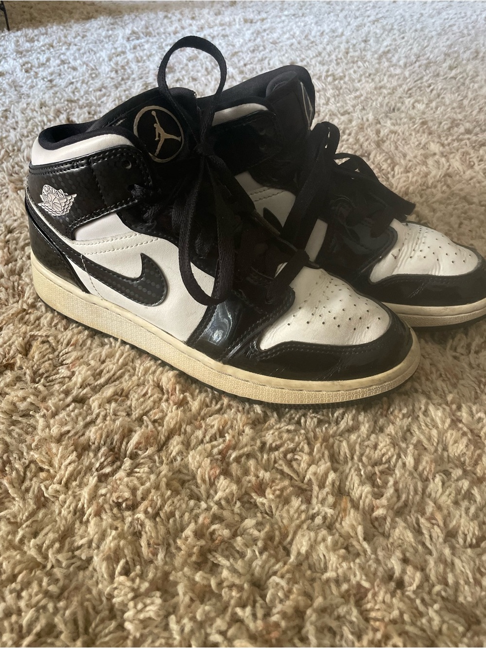 Nike Black and White High-Top Sneakers